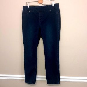High-Waisted Skinny Dark Wash Jeggings Jeans